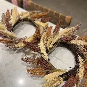 (2) Small Hanging Fall Wreaths